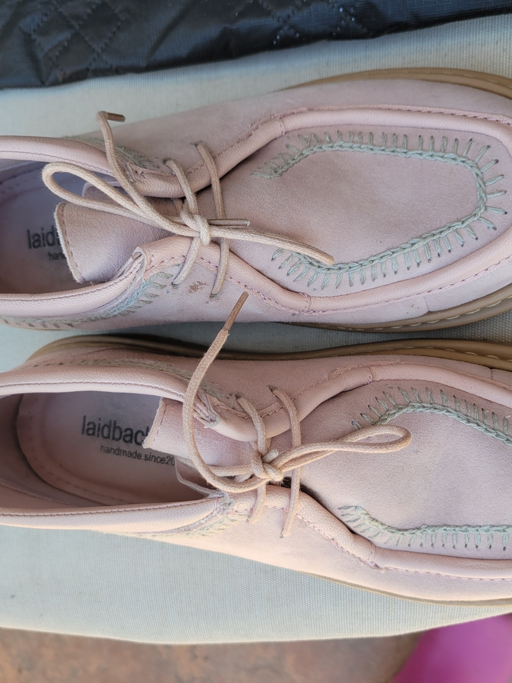 Women's LAIDBACK LONDON Pink Suede Lace-Up CHUKKA BOOTS 41